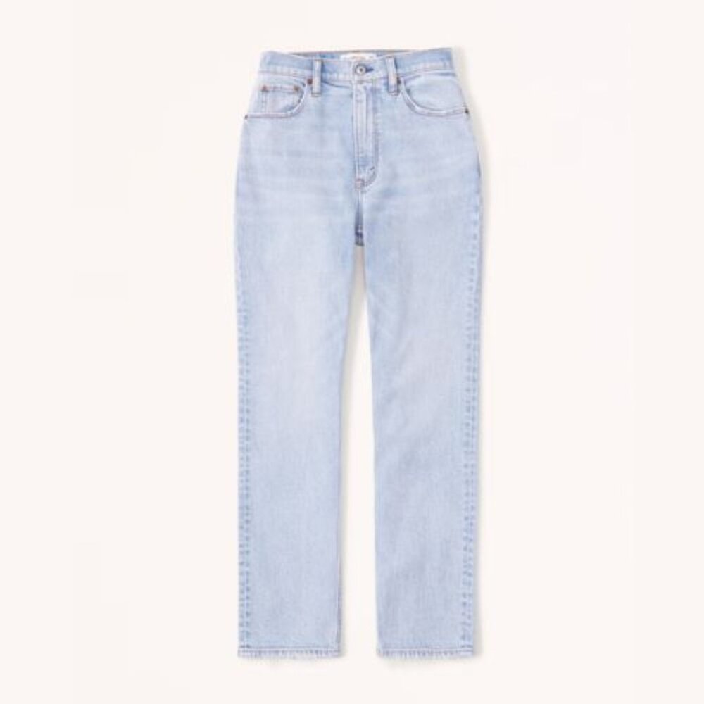 Abercrombie & Fitch ultra high ankle straight curve love